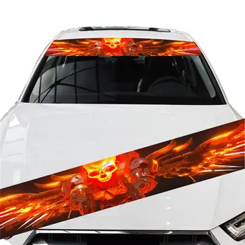 3D Skaidrus 130CMx21CM Automobilio Priekinio stiklo Lipdukai Automobilio Stiklų Lipdukas Vinilo Lipdukas Automobilių skėtį nuo saulės Lipdukas Automobilių Reikmenys