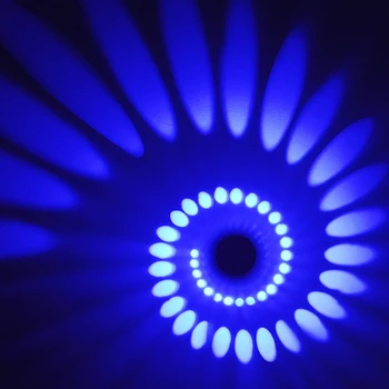 3W RGB Nuotolinio Valdymo Spiralės Skylę LED Sienų apšvietimo Žaidimo Kambarys, Baras Namų Lubų Lempa RGB Sienų apšvietimo 5.5x7 cm
