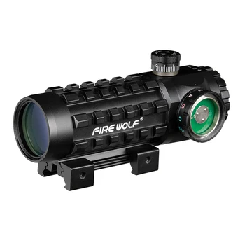 3X28 Green Red Dot Kryžiaus Akyse taikymo Sritis Taktinė Optika Riflescope Tilptų 11/20mm Geležinkelių uoksai Medžioklės