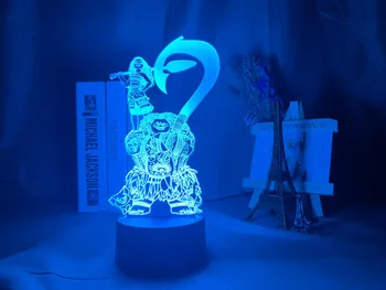 3d Lempos Animacinių filmų Moana Ir Maui Pav Spalva Keičiasi Palieskite Jutiklį Nuotolinio naktinė lempa Vaiko Miegamasis Dekoro Led 3d Naktį Šviesos
