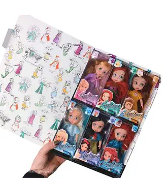3pcs Užšaldyti Princesė Ana Elsa Lėlės Mergaitėms, Žaislai Princesė Ana Elsa Lėlės 8 rūbų stilių 16cm Nedidelių Plastikinių Kūdikių Lėlės