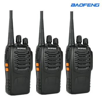 3pcs/daug BF-888S baofeng walkie talkie 888s UHF 400-470MHz 16Channel Nešiojamų du būdu radijo ausinės bf888s radijo stotelė