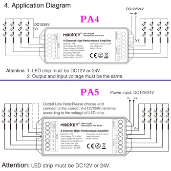 4-Channel/5-Kanalo Aukštis Veiklos signalas, led Stiprintuvas, suderinamas su PWM 12/24V valdytojas,įvesties/išvesties DC12V/24V,6A/CH