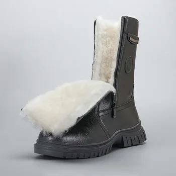 40-45 sniego batai žiemos natūrali vilna, šiltas, neslidžia 2020 žieminiai batai vyrams