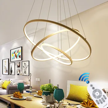 40 60 80 100 cm, Žiedai, Modernios LED Lubų Šviesos Gyvenimo Valgomasis, Virtuvė Blizgesio Kabo Led Lubų šviestuvas Apšvietimas Šviestuvai