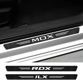 4PCS Automobilio Palangės Lipdukas Anglies Pluošto Decal Acura CDX ILX MDX V6 Aspec NSX RDX LR RLX TL TLX TLX-L TSX ZDX Auto Priedai