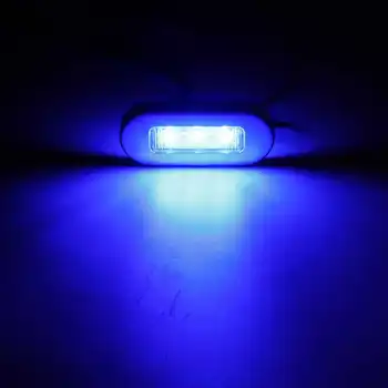 4pcs 12V 3 LED Valtis Laiptų Denio Šoninis Gabaritinis Žibintas Mandagumo Šviesos Indikatorius Posūkio Apšvietimo Jūrų Laivu užpakalinis žibintas