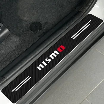 4pcs Anglies Pluošto Automobilio Logotipas Durų Slenksčio Raštas Lipdukas, skirtas NISMO Nissans Tiida Teana 