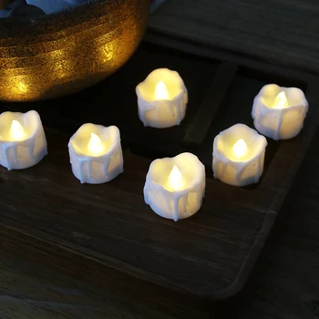 4pcs mini flameless LED Arbata Šviesos Žvakės Led Baterijos Žvakė Netikrą Modeliavimas Namų Dekoro Vestuvių, Gimtadienio Apdaila