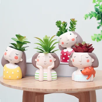 4pcs/set Vazonas Created Dizaino Namų Sode Mini Bonsai, Kaktusų Sodinamoji Puodą Gražus Sultingi Augalų Vazonai, Dekoratyvinis Vazoninių