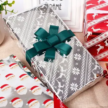 5 Lapai Kalėdų Snaigės Briedžių Vyniojamasis Popierius Dovanų Pakavimo Pateikti Box Pakuotės Wrap Apdaila