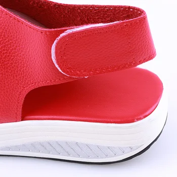 5 Stilių Vasaros Moterų Sandalai Platformos Pleištai Sandalai Odiniai Sūpynės Peep Toe Laisvalaikio Bateliai Moterims Vaikščioti Batų Butai Dydis 35-42