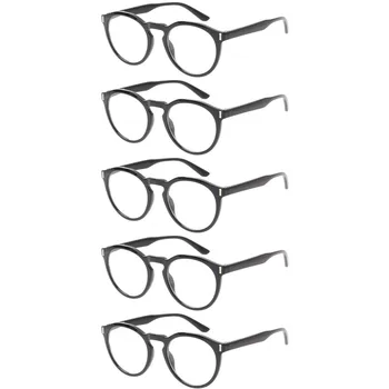 5 pak retro akiniai skaitymui vyrų ir moterų pavasario vyrių apvalių akinių rėmeliai skaitytojai