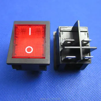 5 vnt KCD2 4 pin su šviesos įjungti - IŠJUNGTI valtis svirtinis jungiklis JD03-A1 maitinimo jungiklis didelės galios didelė srovė 30A 250V nauji aukštos kokybės