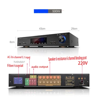 500W/650W 5.1 kanalo 220V CF5 HIFI Karaoke 4.0 