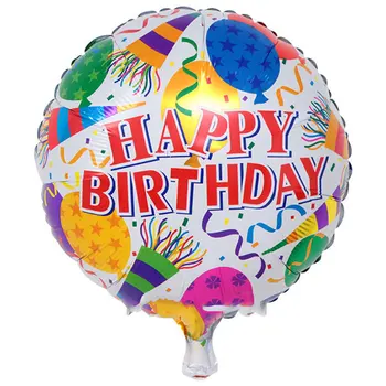 50PC 18-colių su gimtadieniu balionas Aliuminio folija Helio balionus, gimtadienio dekoracijas vaikų žaislas Prekes