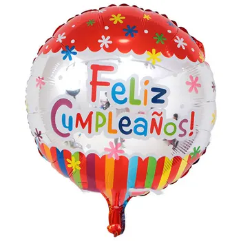 50PC 18-colių su gimtadieniu balionas Aliuminio folija Helio balionus, gimtadienio dekoracijas vaikų žaislas Prekes