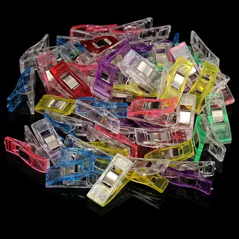 50Pcs Spalvinga Daugiafunkcį Mažosios plastikos Įrašą Kirvis Įrašus Siuvimo Segtuvų Klipas Apdorodami Namų, Biuro Reikmenys Spalva Atsitiktinis