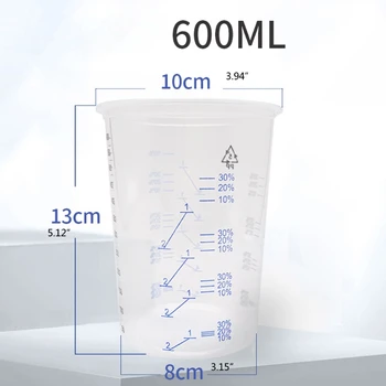 50Pcs Vienkartiniai Aišku, Matavimo Plastikinis Maišymo Puodeliai Dažų UV Epoksidinės Dervos