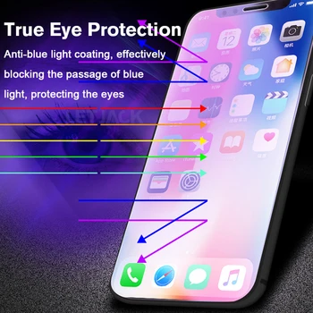 50pcs/daug Kovos su Mėlyna Šviesa Screen Protector, iPhone 12 11Pro max X XR XSMAX Grūdintas Stiklas iPhone6 6S 7 8 Apsauginės Plėvelės