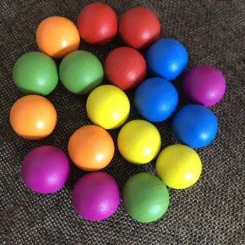 50pcs/pak 19mm Užsakymą šviesus saldainiai spalvos lotus medienos kamuolius švietimo priemonė kamuolys dovanų