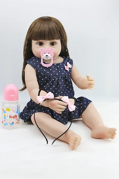 55cm bebe lėlės reborn vaikiška mergaitė princesė baty žaislas labai švelnus viso kūno silikono mergina lėlės Vaikų atostogų staigmena, žaislai