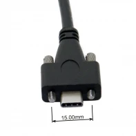 5Gbps USB 3.0 USB 3.1 Tipas-C Kabelio Su Varžtais Fiksavimo Jungtis 1.2 m 4ft USB-c užrakto Varžtas Erdvė tarp 15mm