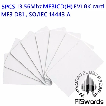 5VNT/DAUG NFC RDA MF3ICD(H) 81 EV1 8K tuščią kortelę 13.56 Mhz M3 IC D81 ISO14443A pvc tuščią kortelę