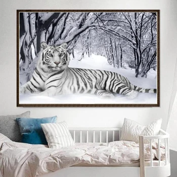 5d Diamond Tapybos White Tiger 
