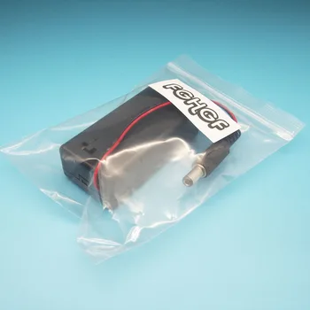 5vnt/daug 1x 9v Baterija Atveju Turėtojas Dėžutė Su lukštais su on/off jungikliu ir 5.5*2.1 mm DC kištukas