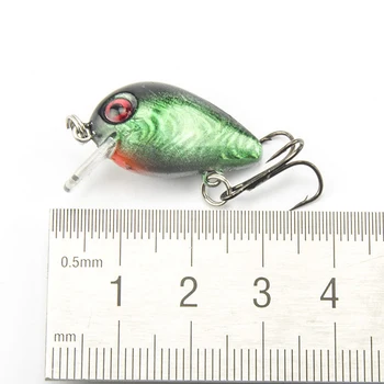5vnt/daug 3cm 1.5 g Mini žvejybos masalas iscas dirbtinis žvejybos wobblers Crankbait Sunku jaukų Swimbait Japonija 0.1-0.5 m nepastovi žmogus