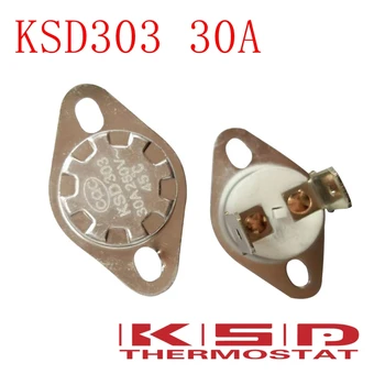 5vnt/daug KSD301/KSD303 110C 110 Laipsnių pagal Celsijų 30A250V N. C. Normaliai Uždarytas Keramikos Jungiklis, Termostatas, Temperatūros jungiklis