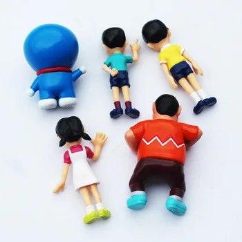 5vnt/set Doraemon Duomenys Nobita Sizuka Takeshi PVC Pav Lėlės, Žaislai, 5~7cm Žaislai