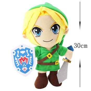 6 stilių, Naują Atvykimo Zelda Pliušiniai Žaislai Animacinių filmų Nuorodą Berniukas Su Kardu Minkšti Kimštiniai Lėlės