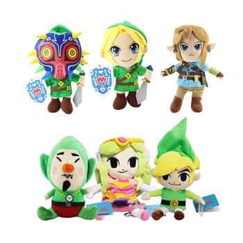 6 stilių, Naują Atvykimo Zelda Pliušiniai Žaislai Animacinių filmų Nuorodą Berniukas Su Kardu Minkšti Kimštiniai Lėlės