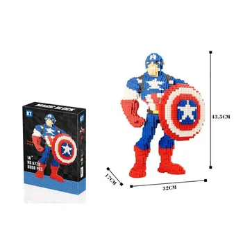 6880pcs+ Marvel Super Heroes Magija Blokai Ironman Thor išsiaiškinti Diamond Statybinės Plytos Modelis Mirco Blokai Žaislai Vaikams Dovanų