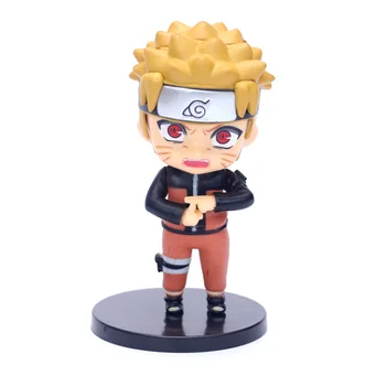 6pcs/daug Japonijos anime Naruto Pav Gaara Hatake Kakashi Uzumaki uchiha sasuke Q versija Veiksmų Skaičius, modelį, žaislai, lėlės dovana vaikams