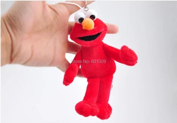 6pcs/set Sesame Street Elmo Cookie Monster Didelis Paukštis Bert 12-15 CM Pliušinis Lėlės Keychain Vaikams, Mažmeninės prekybos