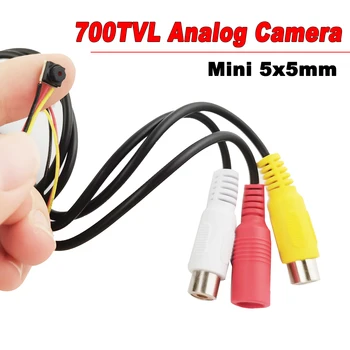 700TVL Analoginė vaizdo Kamera CMOS Spalvų Mažų 5mm*5mm FPV Mini Kamera NTSC/PAL Už Drone Priedai Stebėjimo Kamerą