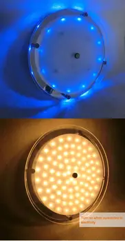 8.5/ 5/ 3.5 colių LED Lemputė 12V DC LED Apskrito Kristalų Stogo Mėlyna atmosfera Lubų Šviesos Caravan/RV/Car/Ratų/Jūros