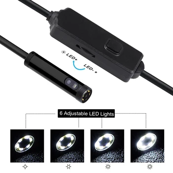 8MM 2.0 MP 3IN1 USB Dual Lens Wifi Endoskopą Pramonės Vandeniui Gyvatė Kamera su 6 LED Dujotiekio Drenažo Kanalizacijos Apžiūros