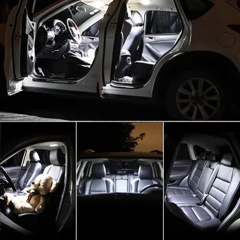 8Pcs Balta Canbus LED Lempos, Automobilių Lemputės Interjero Paketas Rinkinys 2017-2020 Fiat 124 Spider Žemėlapis Dome Kamieno Plokštė Šviesos
