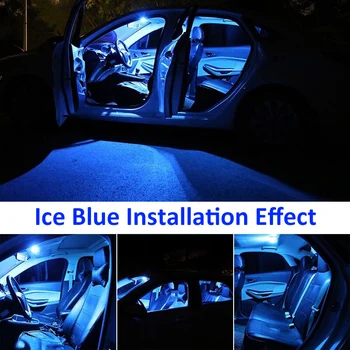 8Pcs Karšto Pardavimo White Ice Blue LED Lempos, Automobilių Lemputės Interjero Paketą Rinkinys Toyota Yaris 2007-2011 Žemėlapis Dome Licenciją Plokštelės Šviesos