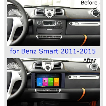 9 Colių Automobilinis Multimedia Player Benz Smart Fortwo 2011-M. Android10 2.5 D Automobilių Navigacijos GPS Priedai Bluetooth Car Radio