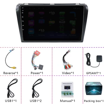 9 colių 2din Android 9.1 Automobilio Stereo Radijo Multimedijos skirta Mazda3 Mazda 3 2004-2012 GPS Navigacija, Bluetooth, WIFI