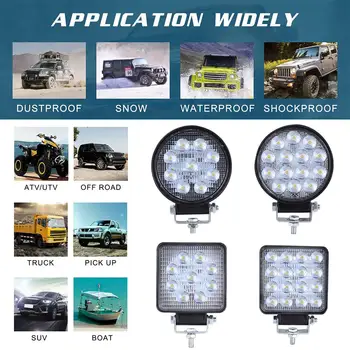 90W 140W 160W LED Apvalus Kvadratas Lights Off-road, Lemputės, Lemputė, Rūko Žibintas Apšvietimas, Eksterjero Jeep Salono/Valtis/VISUREIGIS/Sunkvežimis