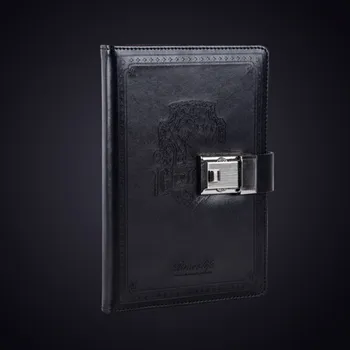 A5 Retro Notebook Drąsus Serijos liūtas modelis Su Užrakinimo Slaptažodžio Notepad Odos Office Susitikimo protokolas, Raštinės reikmenys Dienoraštis Dovanų Dėžutėje