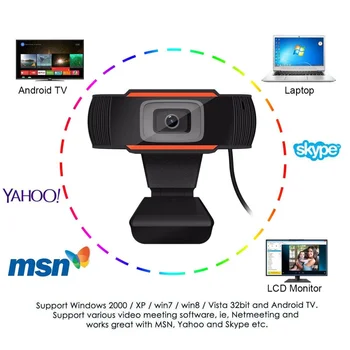 A870 Webcam HD 480P PC Kamera su Absorbcijos Microphone MIC už 