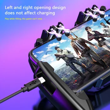 ABS 6 Pirštus Gamepad Mobiliojo Telefono Fotografavimo Žaidimų Mygtuką Paleidžia Gamepad su Aušinimo Ventiliatorius PUBG Žaidimų Valdiklis Kreiptuką