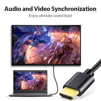 AIXXCO 0,5 M 1M 1,5 M 2M 3M 4K 60Hz HDMI suderinamus Kabelis Didelės Spartos 2.0 Aukso Padengtą Kabelį, Laidą UHD FHD 3D